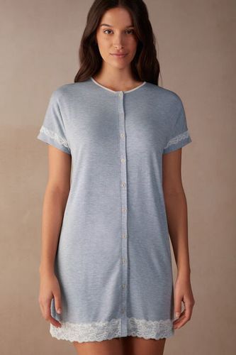 Lace Trim Button Up Nightgown Woman Size L - Intimissimi - Modalova