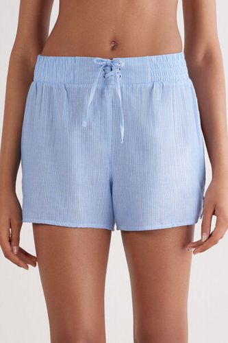 Morning Portofino Cotton Cloth Shorts Woman Light Blue - Intimissimi - Modalova