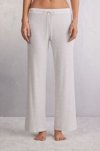 Chic Comfort Full Length Modal Palazzo Pants Woman Grey - Intimissimi - Modalova