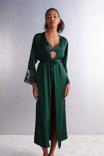 Be Your Own Muse Silk Robe Woman Green Size S/M - Intimissimi - Modalova