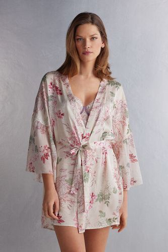 Secret Garden Satin Kimono Woman Floral Size M/L - Intimissimi - Modalova