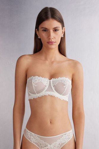 Pretty Flowers Bandeau Bra Woman Ivory Size 3B - Intimissimi - Modalova