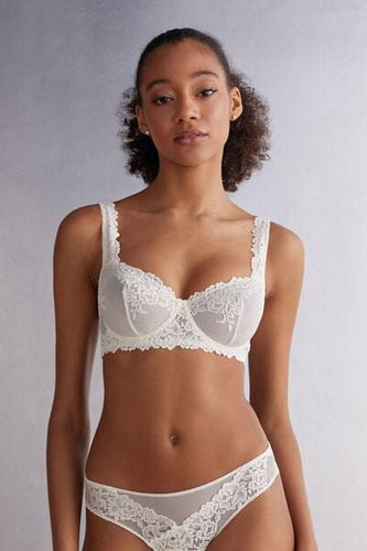 Pretty Flowers Daniela Balconette Bra Woman Ivory Size 4E - Intimissimi - Modalova