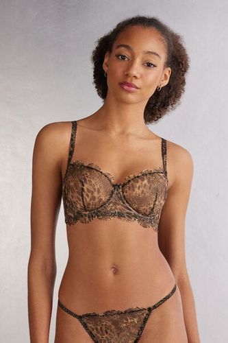 Always Glamorous Animal Print Balconette Bra Woman Brown Size 5B - Intimissimi - Modalova