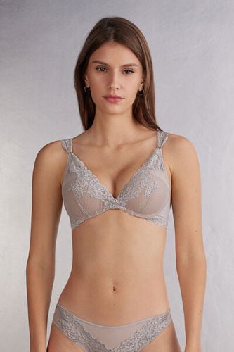 Pretty Flowers Giorgia Balconette Bra Woman Pale Grey Size 4B - Intimissimi - Modalova