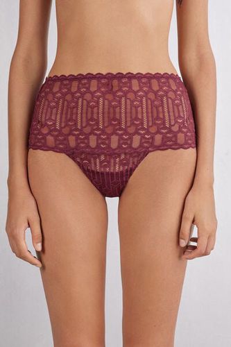 Elegant Silhouette High Waist Hipster Brazilian Woman Burgundy Size 5 - Intimissimi - Modalova