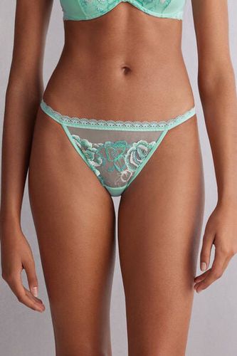 Emerald Flower String Panties Woman Size 4 - Intimissimi - Modalova