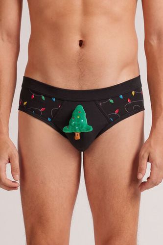 Christmas Lights Superior Cotton Briefs Man Black Size 4 - Intimissimi - Modalova