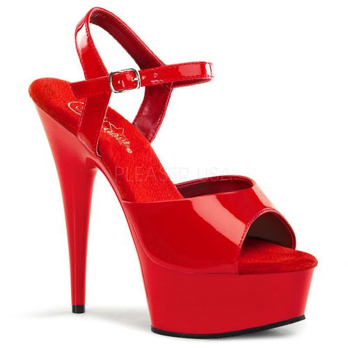 Nu-pieds rouges vernis - Pointure : 46 - Chaussures femmes Pleaser - Modalova
