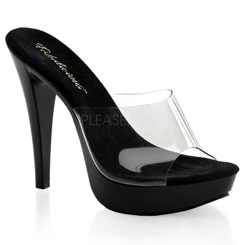 Sabots noirs et transparents - Pointure : 35 - Chaussures femmes Fabulicious - Modalova