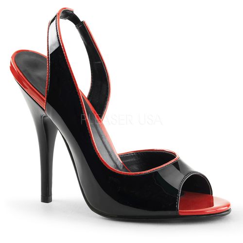 Sandales noires et rouges vernies - Pointure : 35 - Pleaser - Modalova