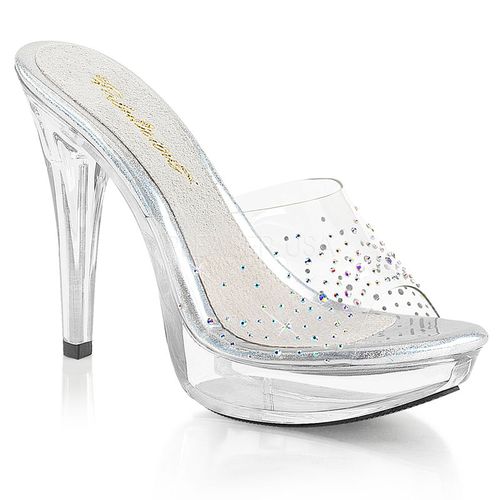 Mules transparentes à strass - Pointure : 40 - Fabulicious - Modalova