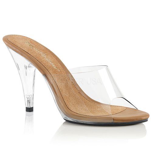 Mule caramel et transparent - Pointure : 38 - Fabulicious - Modalova