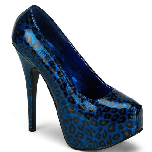 Escarpin léopard bleu - Pointure : 36 - Chaussures femmes Bordello - Modalova