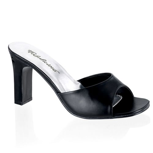 Mules noires talon large - Pointure : 35 - Pleaser - Modalova