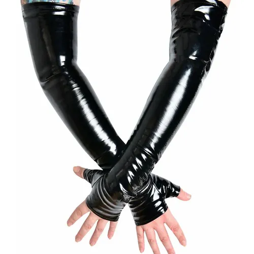 Mitaine longue vinyle noir - Taille gants : S - Honour - Modalova