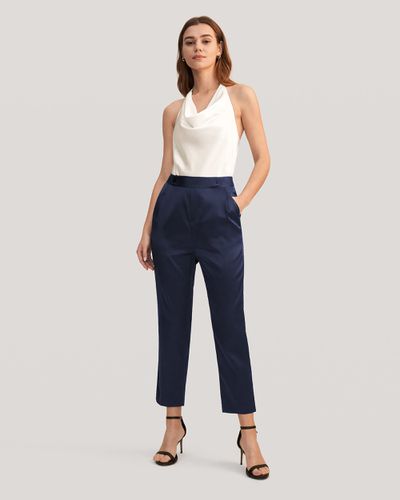 LILYSILK Pantalon En Soie Taille Haute, Fermeture Éclair Cachée Fabriqué À Partir De Soie Extensible Sûr Et Non Toxique Pantalon 52 - LILYSILK - Modalova