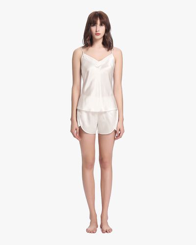 LILYSILK Caraco Blanc Soie Short Assorti, Ensemble Caraco 100% Soie Naturelle Doux Pour La Peau Et Respirant M - LILYSILK - Modalova