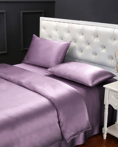 LILYSILK Parure De Lit En Soie De Mûrier Sans Couture Plus De Luxe Soie Pure Sans Produits Chimiques Nocifs 200x200cm+2x50x75cm - LILYSILK - Modalova