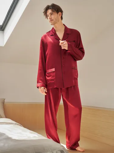 LILYSILK Ensemble pyjama FR soie longue bordure contraste - LILYSILK - Modalova