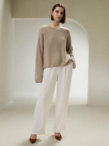 LILYSILK Pull Cachemire Et Soie Encolure Bateau, Point De Jersey Inversé Soie Et Cachemire S'Adapte Parfaitement À La Vie Quotidienne L - LILYSILK - Modalova
