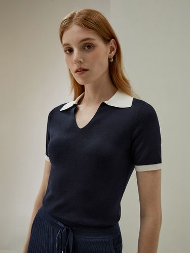 LILYSILK Polo En Soie Manches Courtes, Coupe Ajustée Tricoté En Soie Élégance Intemporelle Et Style Sophistiqué XS - LILYSILK - Modalova