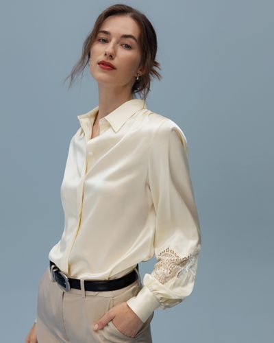 LILYSILK Chemisier en Soie Le chemisier en dentelle Armeria M - LILYSILK - Modalova