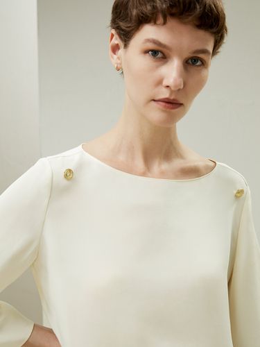 LILYSILK Top En Soie Manches Trois Quarts Et Col Bateau 100% Soie Naturelle Bon Rapport Qualité-Prix, Respectueux De La Peau 34 - LILYSILK - Modalova