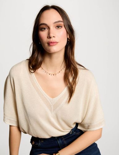 Pull col en V manches courtes - Morgan - Modalova