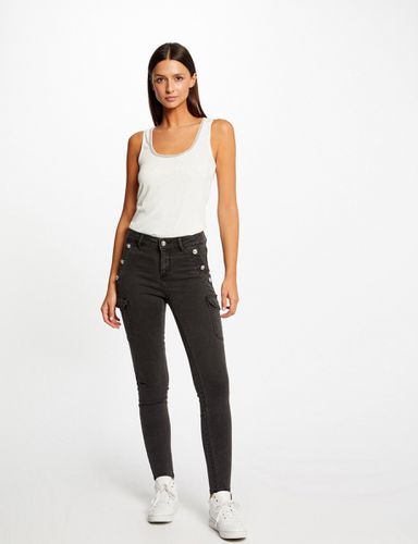 Jeans cargo skinny à ponts - Morgan - Modalova