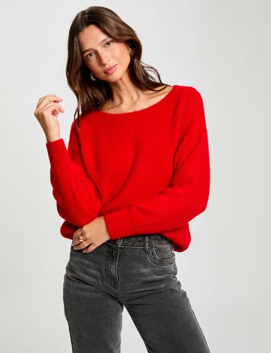 Pull col rond rouge femme - Morgan - Modalova