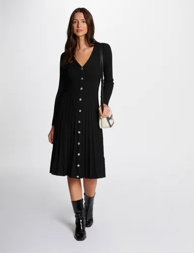 Robe tricot midi plissée - Morgan - Modalova