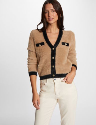 Pull maille duveteuse camel femme - Morgan - Modalova