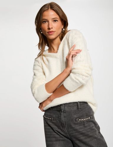 Pull à capuche ivoire femme - Morgan - Modalova