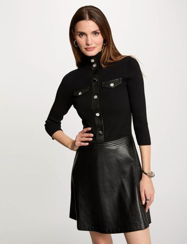 Robe courte trapèze noir femme - Morgan - Modalova