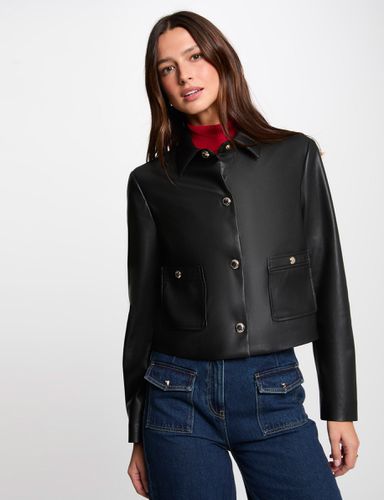 Blouson court simili cuir - Morgan - Modalova