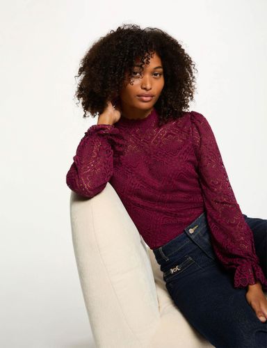 T-shirt manches longues prune femme - Morgan - Modalova