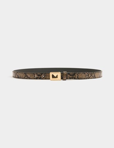 Ceinture python boucle M noir femme - Morgan - Modalova