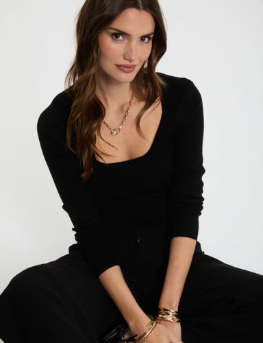 Pull manches longues noir femme - Morgan - Modalova