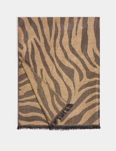 Écharpe zèbre métallisée - Morgan - Modalova