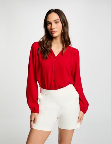 Chemise manches longues rouge femme - Morgan - Modalova