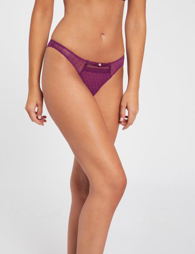 Tanga en dentelle violet femme - Morgan - Modalova