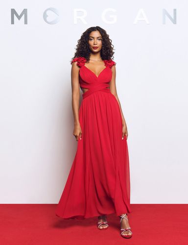 Robe longue droite fluide - Morgan - Modalova
