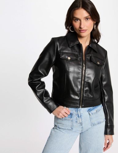 Blouson court simili cuir - Morgan - Modalova