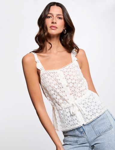 Débardeur sans manches blanc femme - Morgan - Modalova