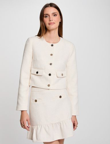 Veste cintrée tweed ivoire femme - Morgan - Modalova