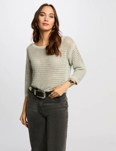 Pull manches 3/4 ajouré - Morgan - Modalova