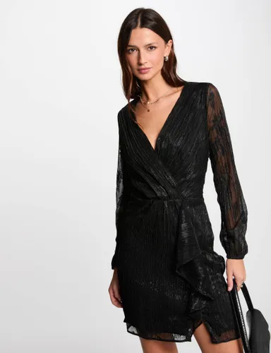 Robe courte ajustée noir femme - Morgan - Modalova