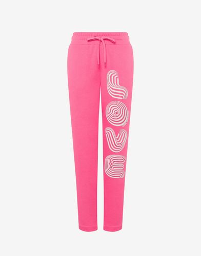 Pantalon De Jogging En Molleton Optical Logo - Love Moschino - Modalova