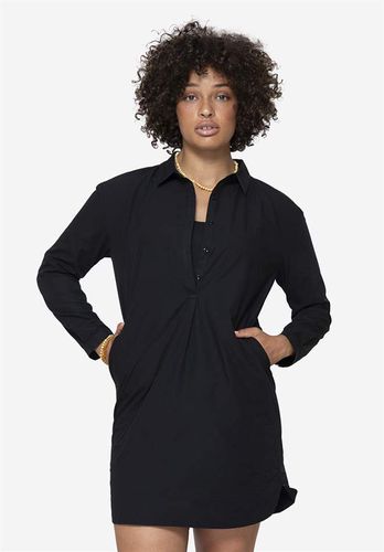 Robe tunique d’allaitement ample, noire en coton bio - Milker - Modalova